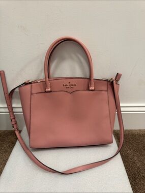 kate spade Pink Leather Top-Handle Satchel bag with Crossbody Strap
